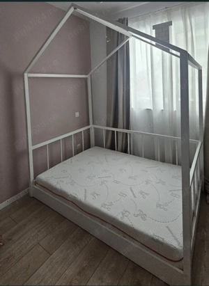 Pat copii tip CASUTA Montessori + saltea 