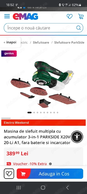 Slefuitor multiplu Parkside cu baterie  20V - imagine 5