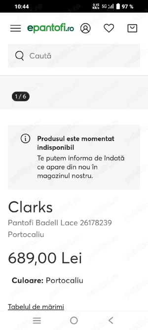 Pantofi piele Clarks demiwedge  - imagine 2