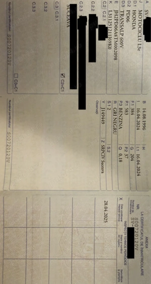 HONDA transalp 600 cuburi 1996 km 81000 - imagine 4