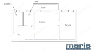 Apartament 2 camere Dambul Pietros parter cu balcon. - imagine 2