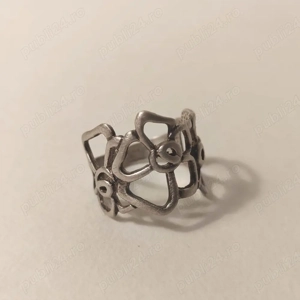 Inel Argint SEZGIN Model Flori Decupate   Mărimea 8