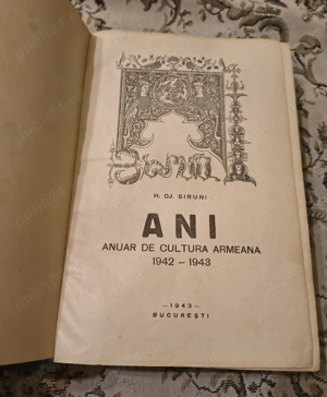 Anuarul de cultură armeană "ANI" - 1943, HD SIRUNI (ediție rară, perioada războiului)