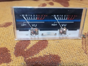 indicator  de nivel audio  vu  metru  dublu  analogic cu ace - imagine 3