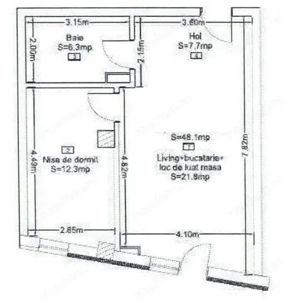 Apartament 2 camere, 48 mp, bloc nou, zona Corneliu Coposu - imagine 3