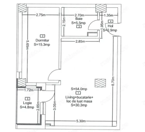 Apartament 2 camere, 54 mp, bloc nou, zona Corneliu Coposu