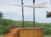 Ciubăr din lemn cu sobă inox + liner interior   perfect pentru relaxare! - imagine 2