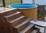 Ciubăr din lemn cu sobă inox + liner interior   perfect pentru relaxare! - imagine 3