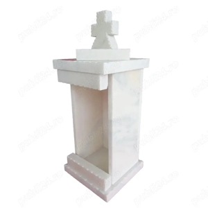 Felinar din marmura pentru cimitir 40x15x15 cm