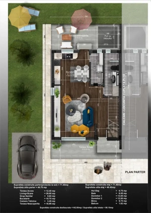 Casa 4 camere, P+1, 99mp | gaz, curent, apa si canal | Acces rapid DR9 - imagine 9