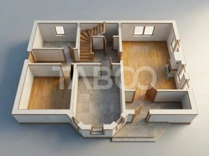 Casa 5 camere 3 bai individuala acces auto 132mpu zona Veterani Sibiu - imagine 4