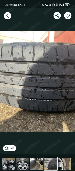 Jante originale vw (5x112) r15 vara  - imagine 3