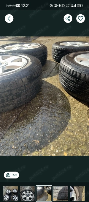 Jante originale vw (5x112) r15 vara  - imagine 4