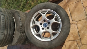 Vând jante aliaj ptr. VW Passat B5 cu cauciucuri aproape noi