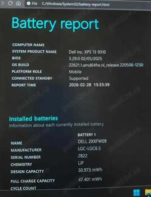 Dell XPS 13 9310, i7 ram 16GB  ssd 1TB - Stare impecabilă - imagine 5