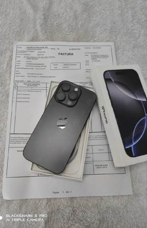 Vând iPhone 16 Pro 128GB Black Titanium  10 10 