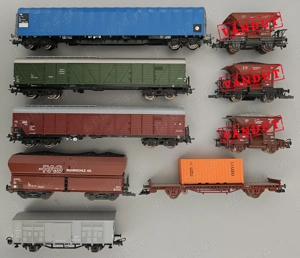 Vagoane de marfa trenulet electric, Roco.
