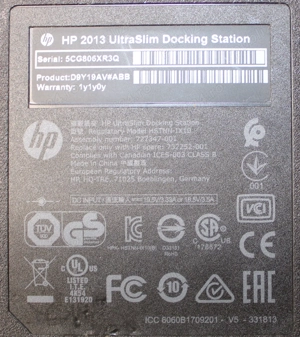 Docking Station HP Docking Station 2013 UltraSlim D9Y32AA - imagine 5