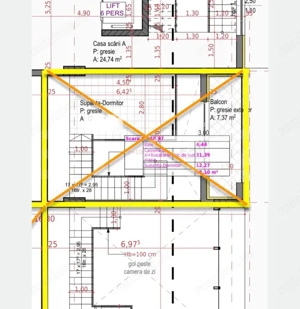 Ap 2 cam 58mp, tip Penthouse pe 2 niveluri, 2 Terase 16mp. - imagine 4
