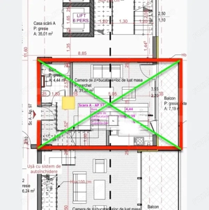 Ap 2 cam 58mp, tip Penthouse pe 2 niveluri, 2 Terase 16mp. - imagine 3