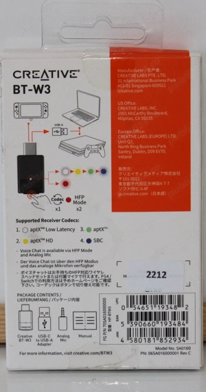 Creative BT-W3 Bluetooth 5.0 Audio Transmitter - imagine 5