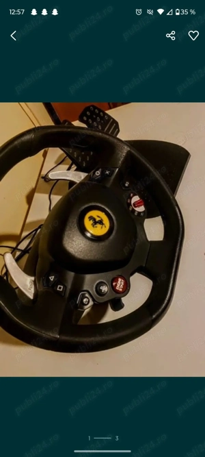 Volan trustmaster t80 ferari 488 gtb edition  PC  PS4  PS5  - imagine 2