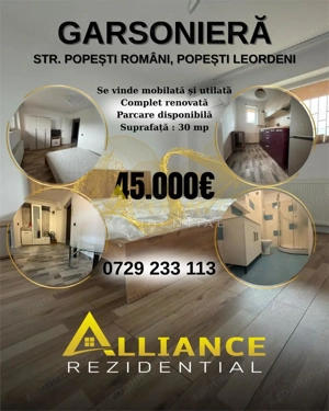 Popesti-Romani || Garsoniera Mobila Utilata || MUTARE IMEDIATA