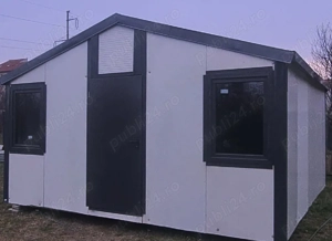 Casa mobila,casuta gradina,containere de locuit,casa din panouri sandwich,25mp(5m x5m),3990euro