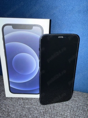 Vând iPhone 12 Black, 64GB   Stare foarte bună + Încărcător original și Huse - imagine 2