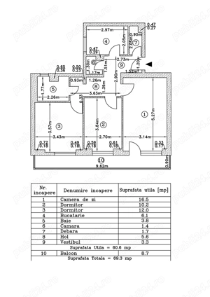 Lacul Tei, apart 3 cam dec 70 mp, et 1