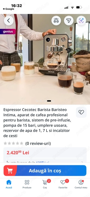 espressor CeCotec Barista - imagine 4
