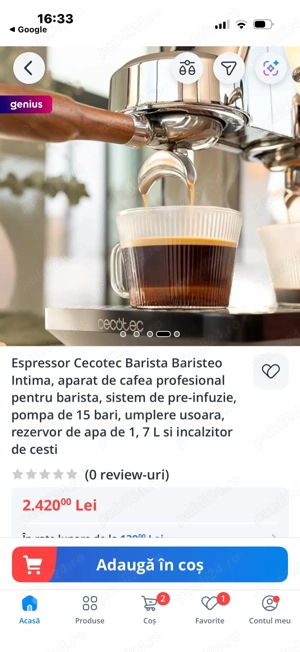 espressor CeCotec Barista - imagine 5