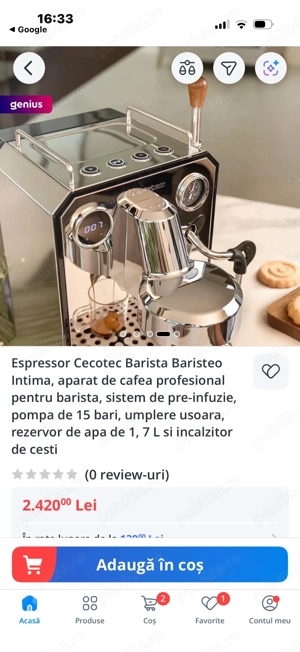 espressor CeCotec Barista - imagine 3