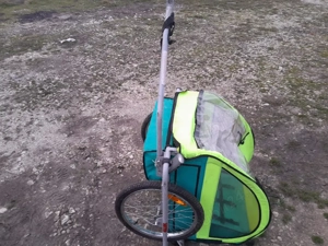 vănd cărucior copii care se atașeazăde bicicleta - imagine 3