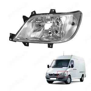 Far Faruri Mercedes Sprinter (2001-2007) stanga + dreapta cu motor Noi, originale - imagine 5