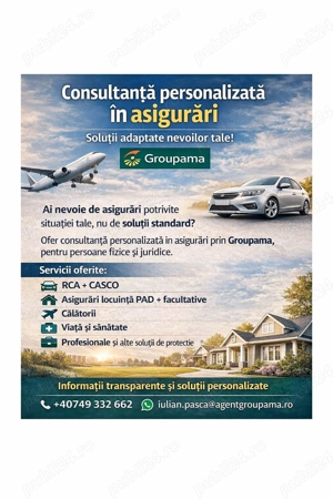RCA, CASCO, PAD, TRAVEL, Consultanta Personalizata
