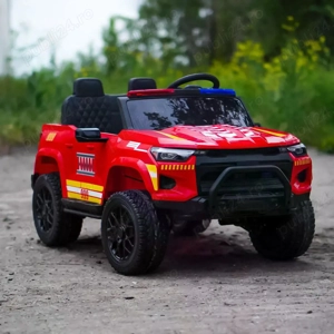 Masinuta electrica pentru 2 copii Kinderauto FirePatrol 4x200w, 24V RED