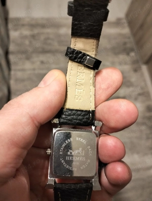 Ceas dama OEM Hermes Negru Heure Double Jeu watch 21x21mm - imagine 5