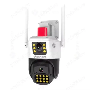 Camera supraveghere IP Speed Dome rotativa WiFi PT cu lentila duala Vstarcam AF663DR, 2 MP, 4 - 6 mm