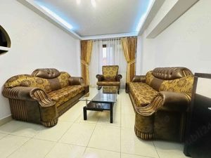 Set Mobiler Living Premium: Canapea Extensibilă + Canapea Fixă + Fotoliu + Masă CADOU