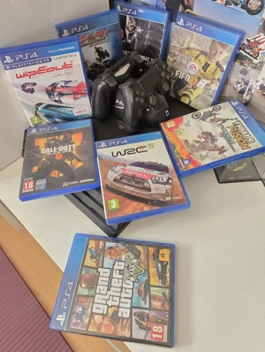 Vând PS 4 1Tera cu 8 jocuri ,2 manete plus stand de îmcărcare - imagine 2