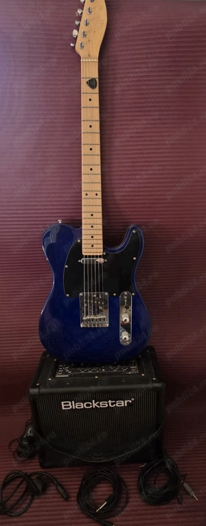 Vând chitară electrică Bacchus și amplificator Blackstar 20v2 plus accesorii