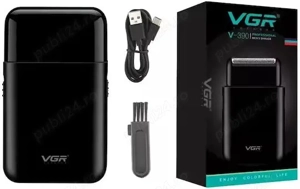 Mini aparat de ras electric, VGR V-390, fara fir, autonomie 48min
