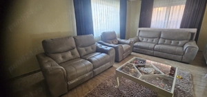 Set 2 canapele +1 fotoliu cu recline ,piele ecologica Mobexpert 