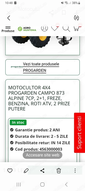 Vand motocultor 4*4