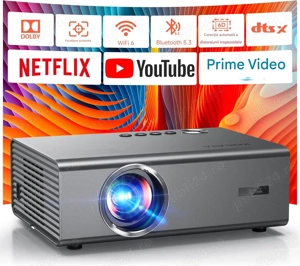 Video proiector inteligent cu aplicatie Netflix integrata, sunet de tip cinema si HDR, focalizare au