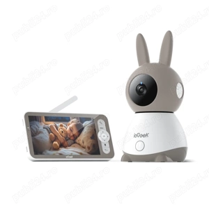 Monitor video pentru bebeluși ieGeek Baby 1T, wireless, detecție mișcare și sunet, 300m