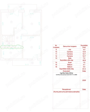 Casa inșiruita P+1E+M - imagine 9