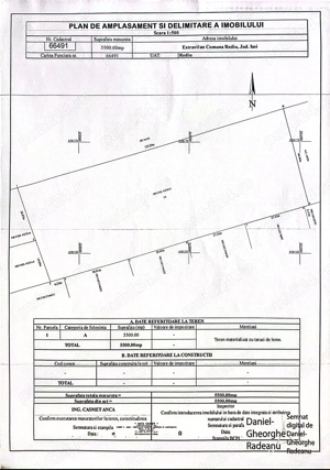 Vand Teren Intravilan REDIU 5500 mp - imagine 2
