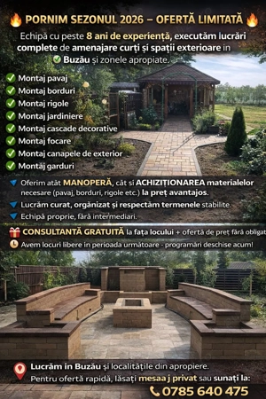 Montaj pavaj și bordură 